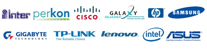Uzbim'in çalıştığı donanım markaları: Cisco, HP, Samsung, Lenovo, Intel, ASUS, Gigabyte, TP-Link, Perkon